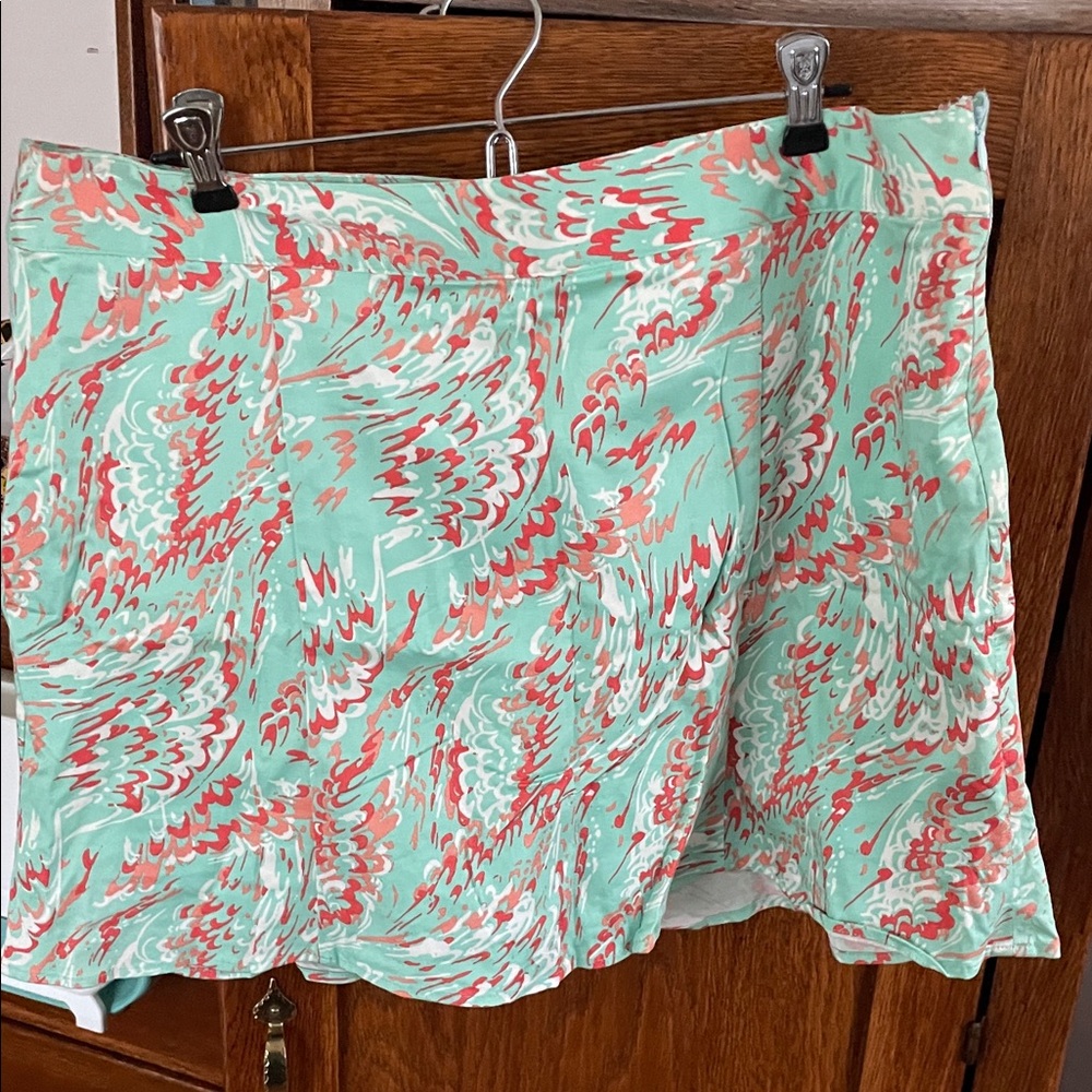 Golf Skirt Lady Hagen Mint and Coral Mini Skirt